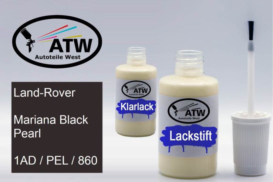 Land-Rover, Mariana Black Pearl, 1AD / PEL / 860: 20ml Lackstift + 20ml Klarlack - Set, von ATW Autoteile West.